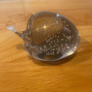 Vintage Crowning Touch Glass Strawberry Paperweight Controlled Bubbles Glass Art
